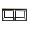 PG Trading Table Basse Gigogne (lot De 3) En Manguier Et Fer Noir -Noe 19