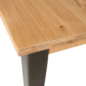 Zago Table à Manger En Chêne Massif Et Pieds Acier 160x90cm- Manny 15