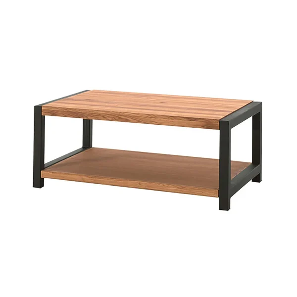 Casita Table Basse Double Plateau En Chêne Massif L110cm – Catane 1