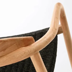 La Forma Chaise Salle à Manger En Bois D’acacia Et Corde Noir – Nina 18