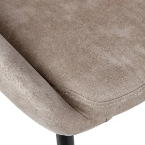 Zago Chaise Salle à Manger Tissu Effet Daim Beige – Ben 18