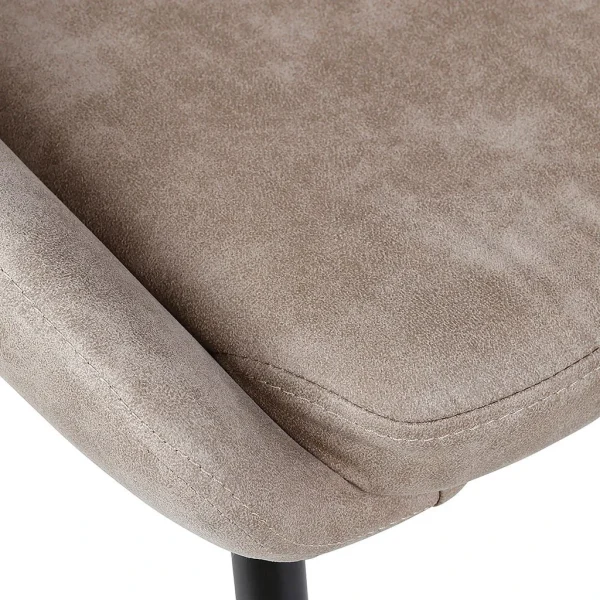 Zago Chaise Salle à Manger Tissu Effet Daim Beige – Ben 7