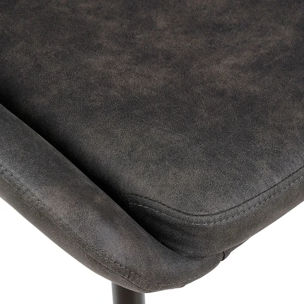 Zago Chaise Salle à Manger Tissu Effet Daim Gris Foncé – Ben 7