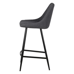 Zago Chaise De Bar Tissu Gris Foncé – Ben 14