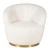 Zago Fauteuil Tissu Effet Mohair écru – Vesna 25