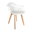 Home Déco Factory Fauteuil Scandinave Blanc 16