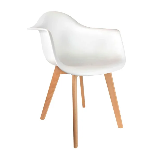 Home Déco Factory Fauteuil Scandinave Blanc 1