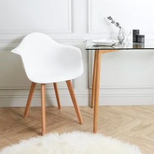 Home Déco Factory Fauteuil Scandinave Blanc 18