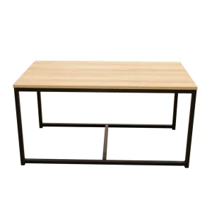 Home Déco Factory Table Basse Gigogne (lot De 3) En Plaqué Bois Et Fer Noir – Selya 16