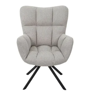 Home Déco Factory Fauteuil De Salon Pivotant En Tissus Gris – Wamy 10