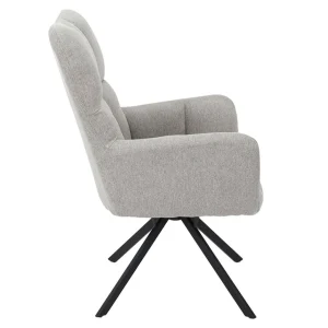 Home Déco Factory Fauteuil De Salon Pivotant En Tissus Gris – Wamy 12