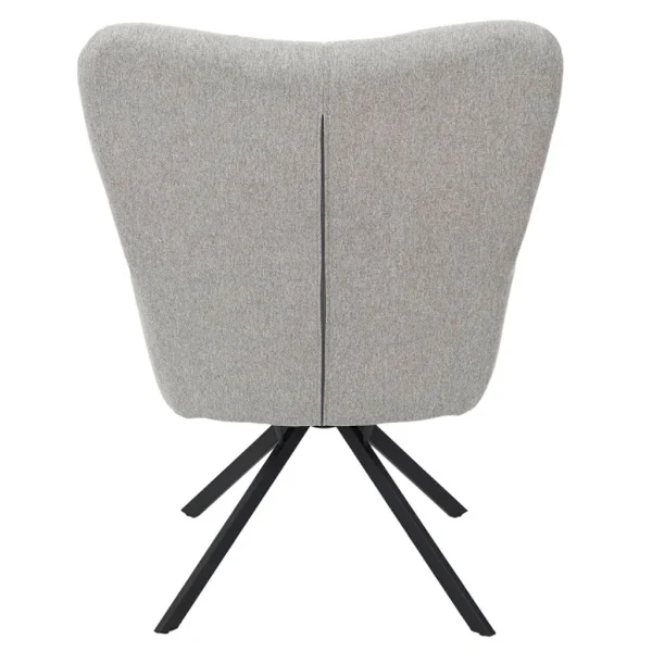 Home Déco Factory Fauteuil De Salon Pivotant En Tissus Gris – Wamy 5