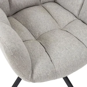 Home Déco Factory Fauteuil De Salon Pivotant En Tissus Gris – Wamy 16