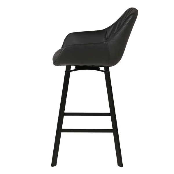 Zago Chaise De Bar Pivotante Noir Veilli – Moss 4