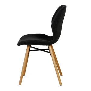 Zago Chaise Salle à Manger En Tissu Soft Touch Noir – Keri 11