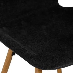 Zago Chaise Salle à Manger En Tissu Soft Touch Noir – Keri 15