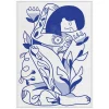 A&A Story Toile Encadree Femme 50x70cm Blanc Et Bleu 7