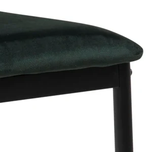 AC Design Chaise Salle à Manger En Tissu Vert Fonce – Demia 14