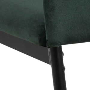 AC Design Chaise Salle à Manger En Tissu Vert Fonce – Demia 18