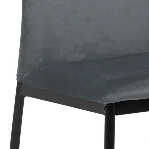 AC Design Chaise Salle à Manger En Velours Gris Foncé – Demia 10