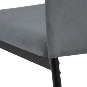 AC Design Chaise Salle à Manger En Velours Gris Foncé – Demia 14