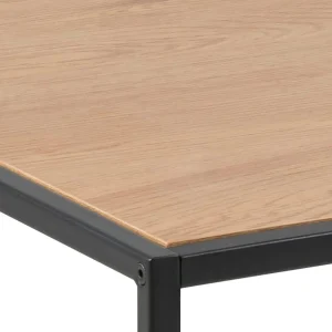 AC Design Table Basse En Plaqué Chêne Et Métal Noir L100cm – Senzo 10