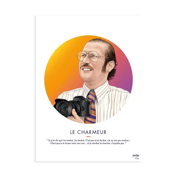 ASAP Affiche Le Charmeur – Francois Damiens – 30x40cm 1