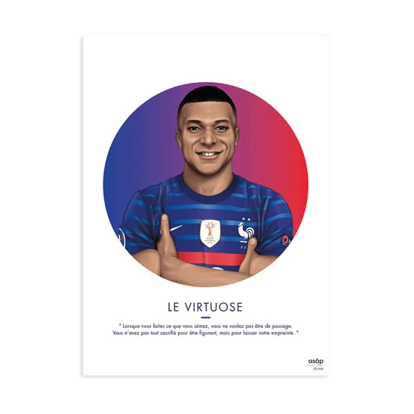 ASAP Affiche Le Virtuose – Kylian Mbappé – 30x40cm 1