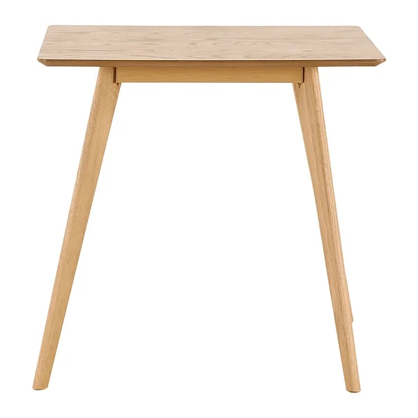 Zago Table à Manger Carré Effet Chêne Naturel 80x80cm – Becka 1