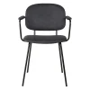 Zago Fauteuil En Tissu Effet Daim Noir – Aston 22