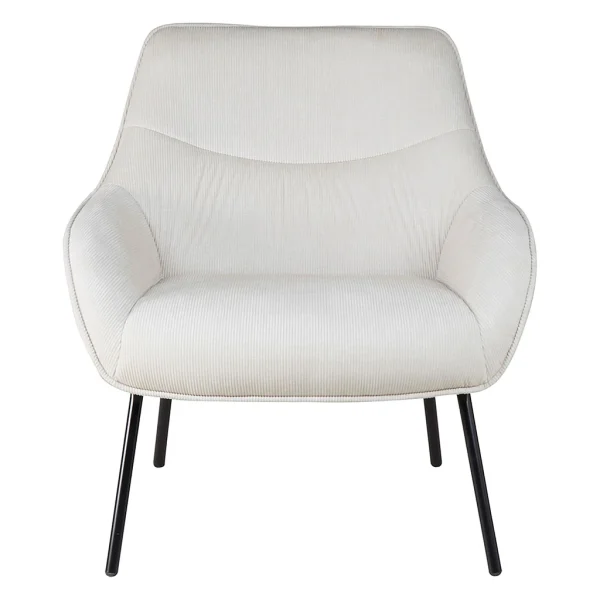 Zago Fauteuil En Velours Côtelé Beige – Martin 1