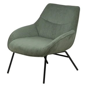 Zago Fauteuil En Velours Côtelé Vert Sapin – Martin 10