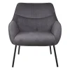 Zago Fauteuil En Velours Côtelé Gris Argent – Martin 20