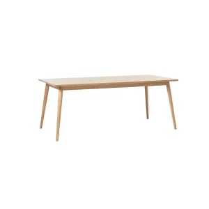 Unique Table à Manger En Placage Chêne Naturel 190x90cm – Barrali 10