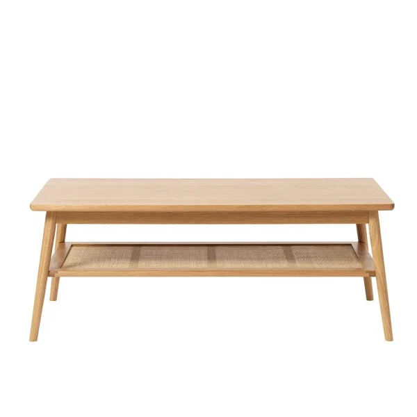 Unique Table Basse En Placage Chêne Naturel L120cm – Barrali 1