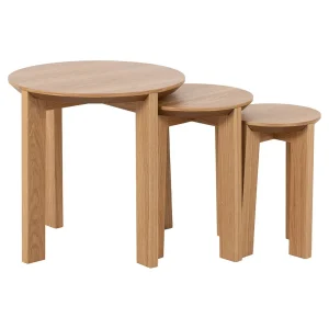 AC Design Table D’appoint Gigognes (lot De 3) En Chêne Naturel – Maxime 12