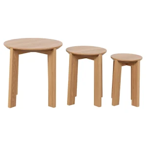 AC Design Table D’appoint Gigognes (lot De 3) En Chêne Naturel – Maxime 14