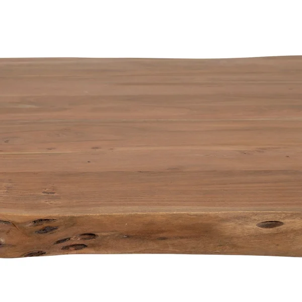 Côté Table Table à Manger En Acacia Massif Et Pieds En Fer Noir 240x110cm – Factory 3