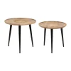 SEMA DESIGN Table Basse Gigogne (lot De 2) En Manguier Naturel Et Fer Noir – Balamea 20