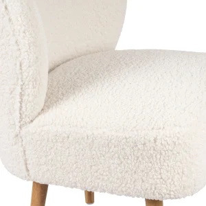 SEMA DESIGN Fauteuil Bouclette Blanc Crème – Elément 14