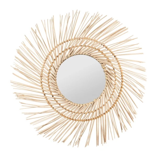 SEMA DESIGN Miroir Cuzco Naturel D50cm En Rotin 1