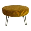 SEMA DESIGN Tabouret En Velours Texturé Mordoré – Solor 16