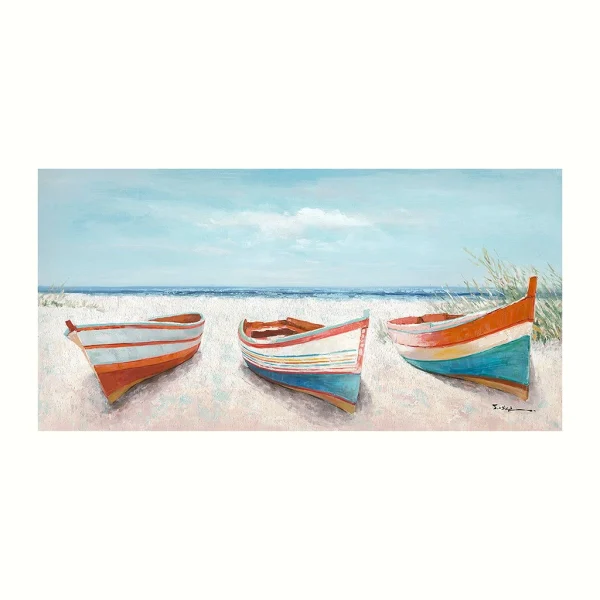 SEMA DESIGN Tableau Bateaux Multicolore 140x70cm 1