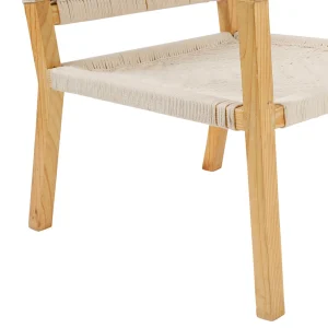 SEMA DESIGN Fauteuil Macrame Naturel En Pin Et Coton Tressé 15