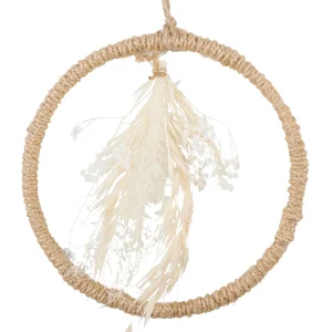 SEMA DESIGN Deco Suspendre Limonium Naturel D16.5cm En Fleurs Sechees Et Jute 7