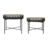 SEMA DESIGN Table Basse Gigogne (lot De 2) Bambou Noir Et Fer 17