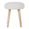 SEMA DESIGN Tabouret Bouclette Ivoire Et Bois De Pin -Element 16