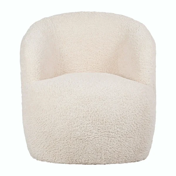 SEMA DESIGN Fauteuil Club Tissu Bouclette Crème – Cosine 1