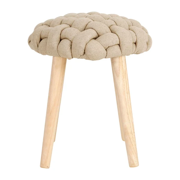 SEMA DESIGN Tabouret Naturel En Lin Et Pin – Element 1