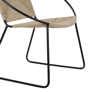 SEMA DESIGN Fauteuil Rond En Jute Naturel Et Fer Noir – Madeira 15